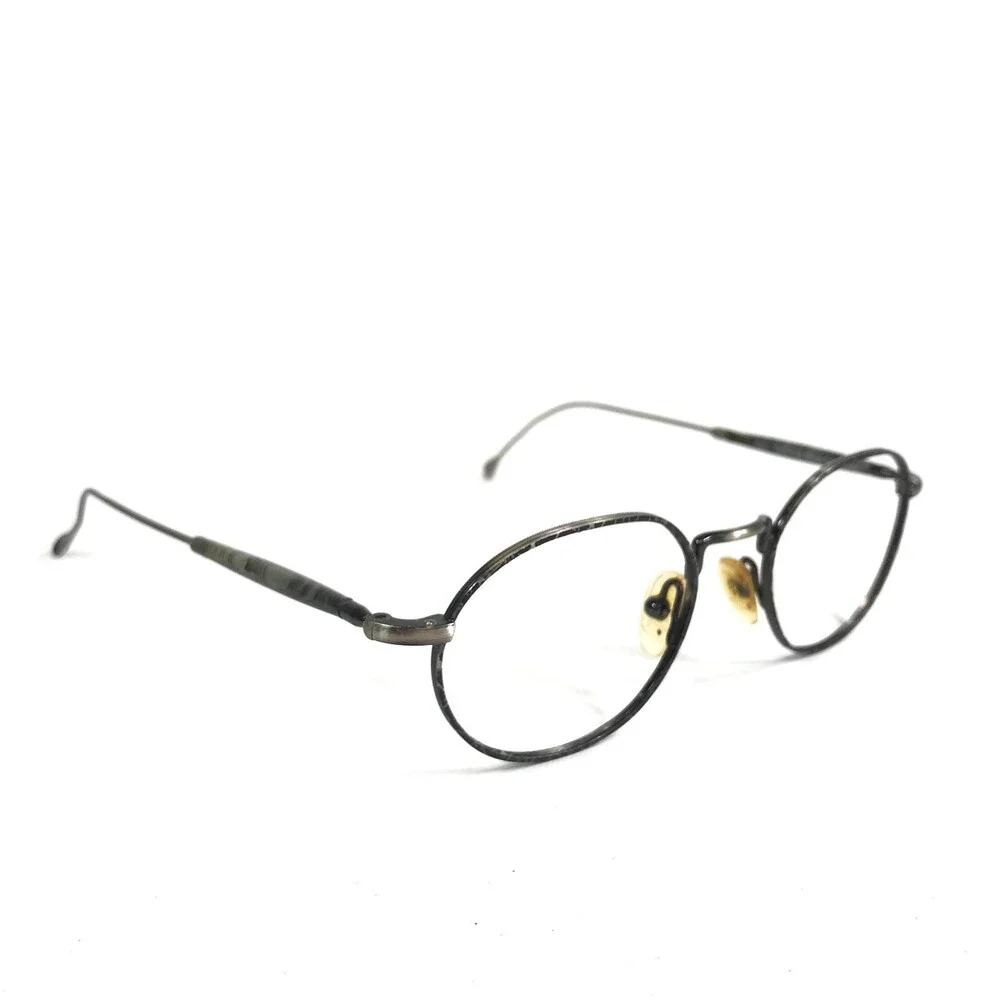 Bulova Eyeglasses Frames ANTIMONY Black Rustic Gray Round Full Rim 47-20-135